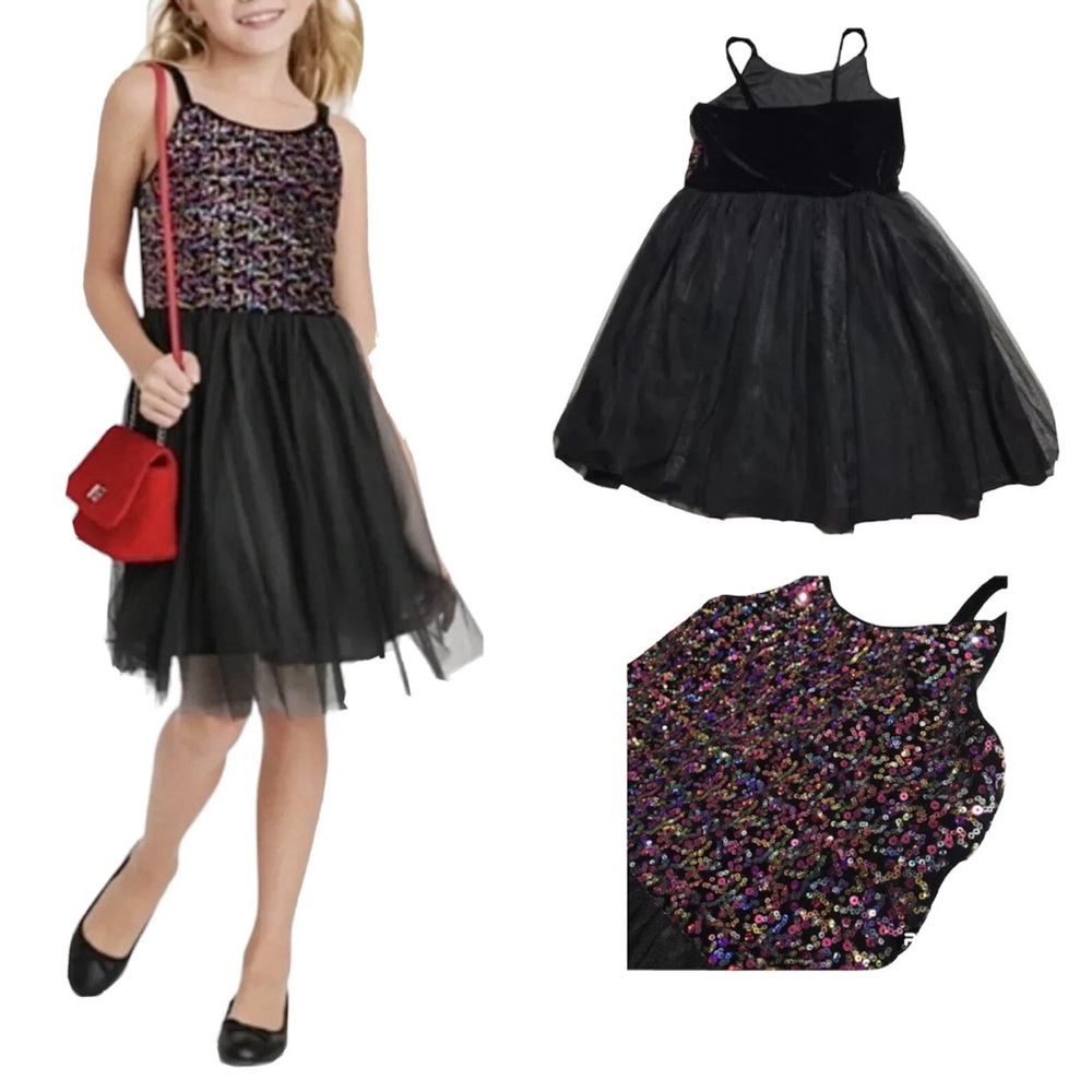 2for $15 Zenzi Black Tulle Dress ,  Girls